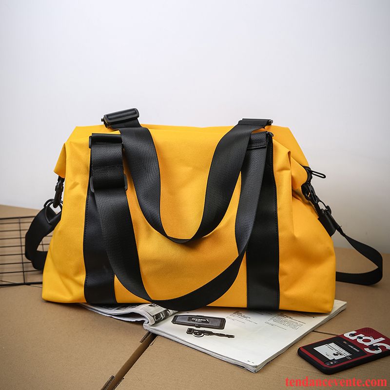 Sac À Dos Randonnée Homme Tendance Voyage Sac De Messager Simple Aptitude Jeunesse Jaune