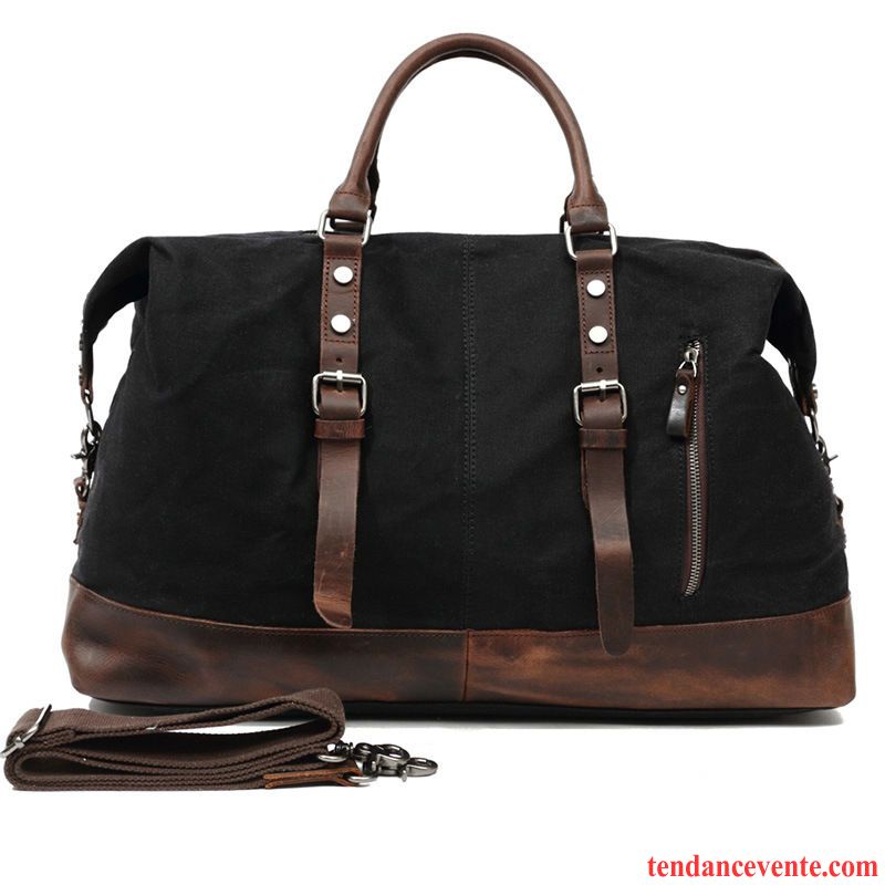 Sac À Dos Randonnée Homme Étanche Bagage Voyage Court Rétro Grande Capacité Brun