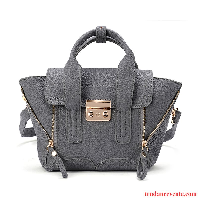 Sac À Main Femme Aile Le Nouveau Petit Chauve Souris Sac De Messager Avec Boucle Gris