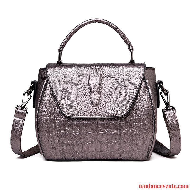 Sac À Main Femme Le Nouveau Crocodile Modèle Loisir Mode Été Petit Or