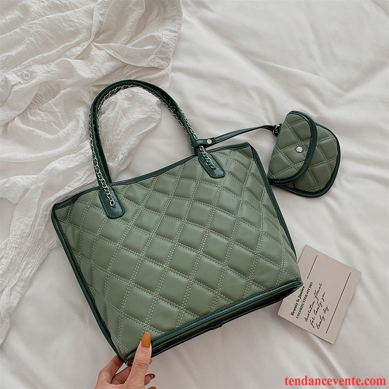 Sac À Main Femme Sacs À Bandoulière Rhombe Le Nouveau Mode Portable Tendance Vert