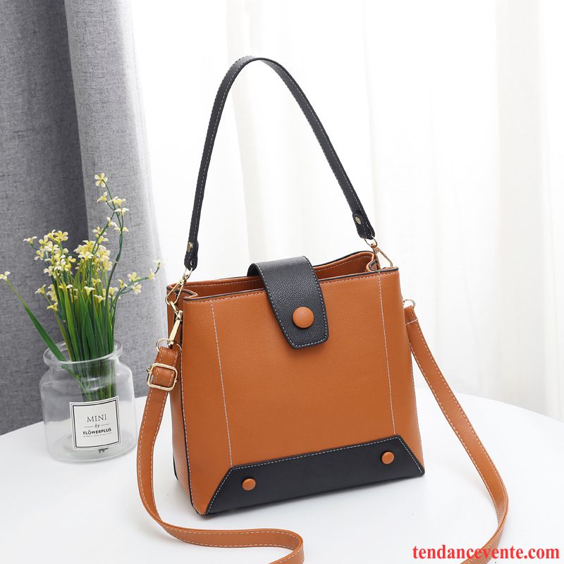 Sac À Main Femme Simple Petit Tendance Portable Été Nouveau Brun