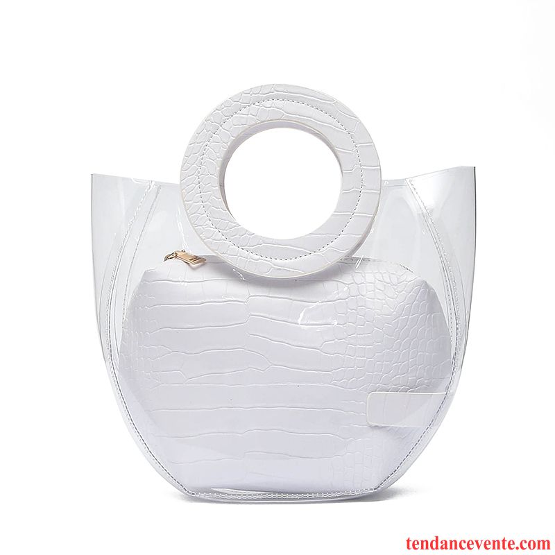 Sac À Main Femme Été Plage Transparent Le Nouveau Noir