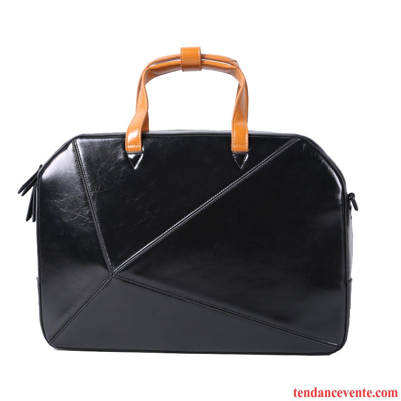 Sac À Main Homme Original Sac De Messager Sac D'ordinateur Portable Entreprise Mallette Cuir Noir