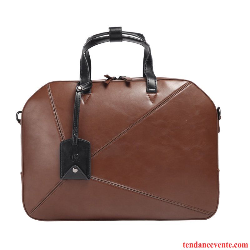 Sac À Main Homme Original Sac De Messager Sac D'ordinateur Portable Entreprise Mallette Cuir Noir