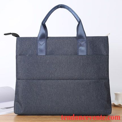 Sac À Main Homme Portable Femme Entreprise Toile Mallette Ensemble De Fichiers Bleu