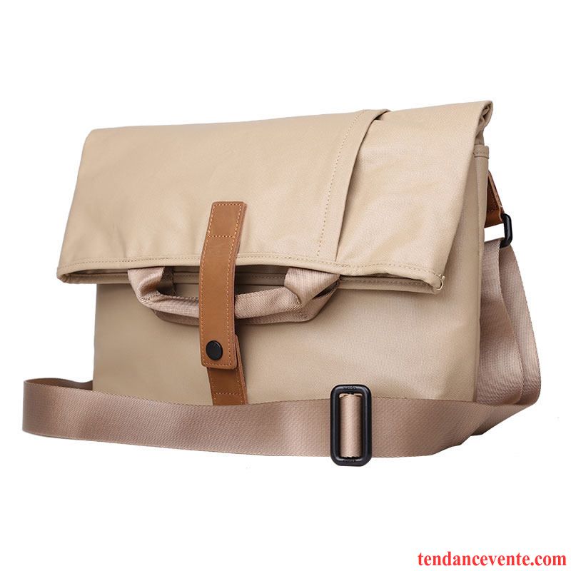 Sac À Main Homme Sac De Messager Portable Grande Capacité Multifonctions Étudiant Loisir Gris