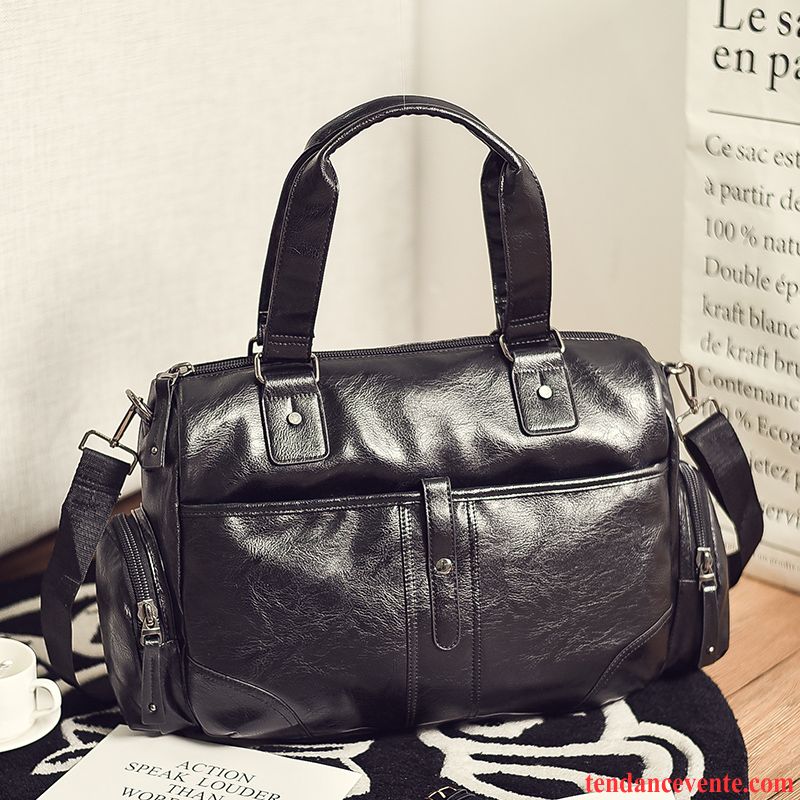 Sac À Main Homme Tendance Grande Capacité Mallette Voyage Entreprise Loisir Noir