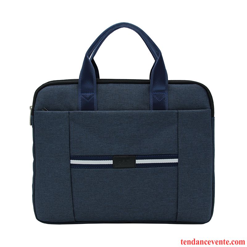 Sac À Main Homme Toile Entreprise Mallette Ensemble De Fichiers Multicouche Portable Noir