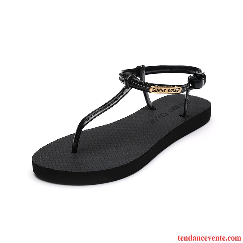 Sandales Femme Marron Cuir Vacances Femme Rome Plates Décontractée Tous Les Assortis Été Flats Mode Plage