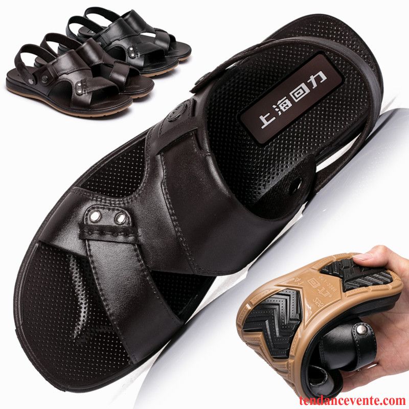 Sandales Homme Fashion Antidérapant Respirant Plage Porter Décontractée Été Homme Chaussons Pas Cher