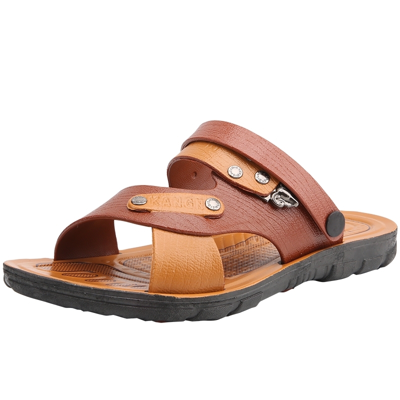 Sandales Homme Plage Tendance Adolescent Chaussons Décontractée Étudiant Noir