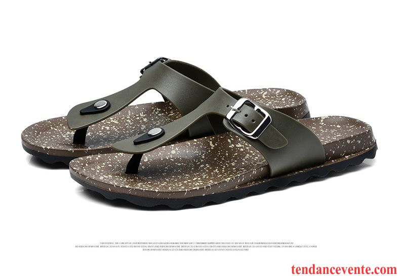 Sandales Noir Homme Angleterre Antidérapant Paresseux Homme Mode Plage Décontractée Chaussons Été Corail Vente