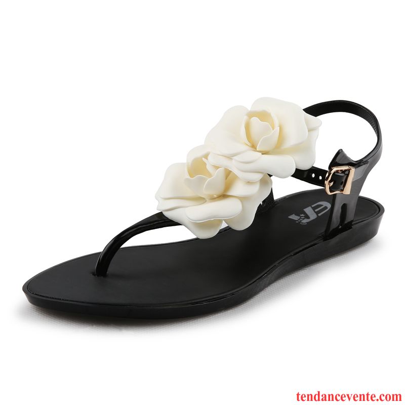 Sandales Vernis Femme Plates Chaussons Été Femme Fleur Lavande