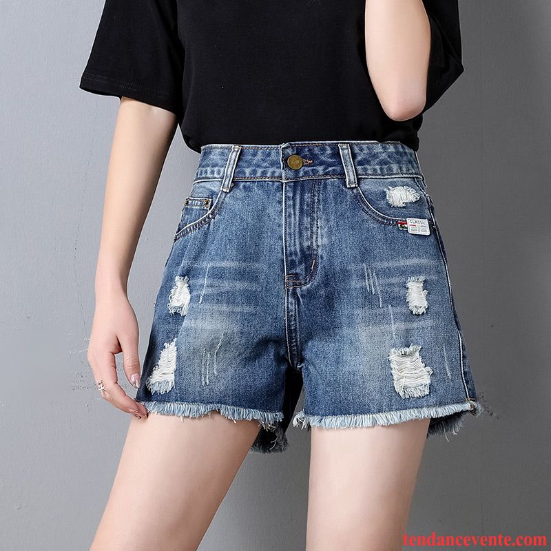 Shorts Femme Pantalon Chaud Forme Haute Cintrée Tendance Baggy Outwear Shorti Bleu Rouge