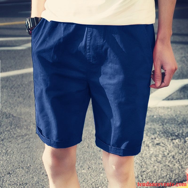 Shorts Homme Baggy Bleu Pantalon Bureau Sport Été Vert