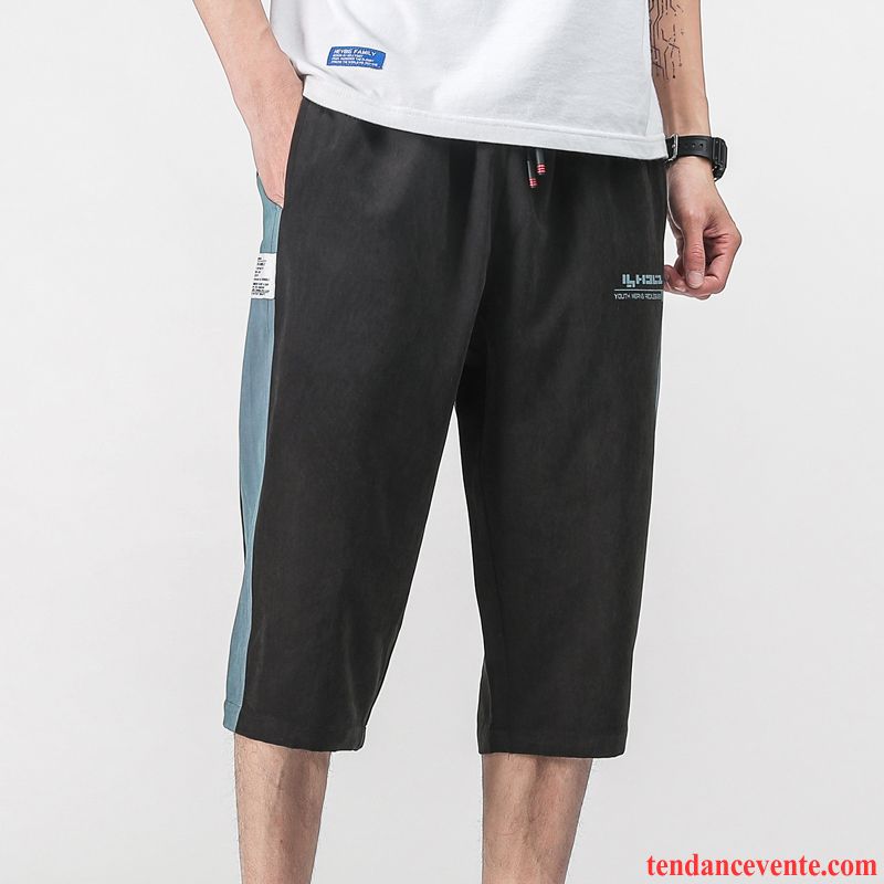 Shorts Homme Baggy Légère Shorti Été Bureau Tendance Noir