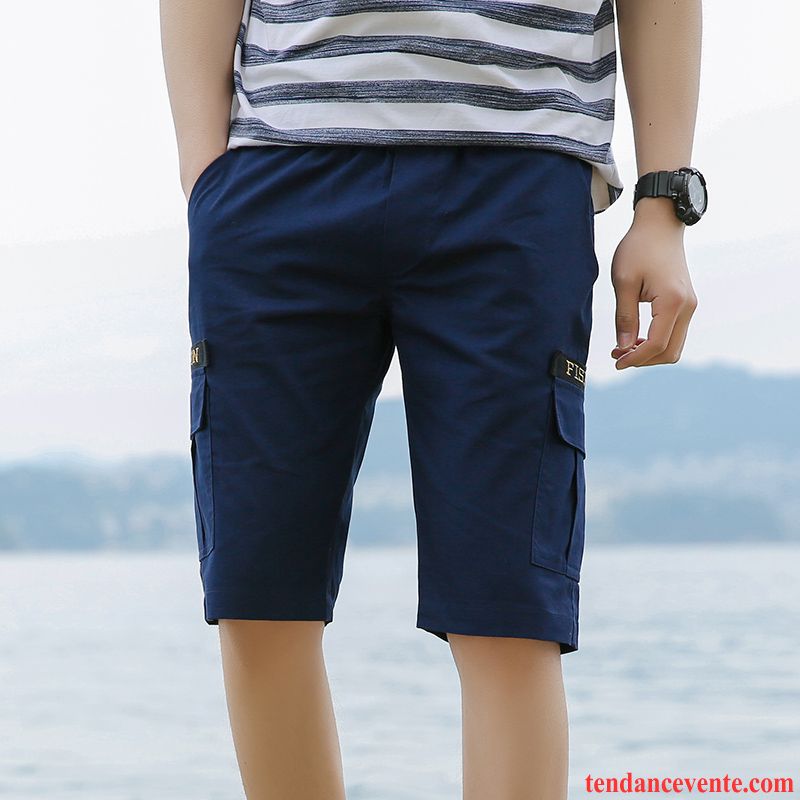 Shorts Homme Baggy Shorti Ensemble Été Tendance Décontractée Gris Foncé