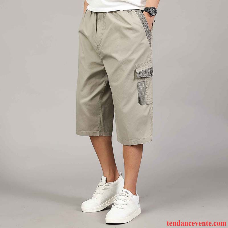 Shorts Homme De Plein Air Baggy Pantalons Coupés Mince Décontractée Taillissime Jaune