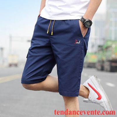 Shorts Homme Delavé Attache Sport Poche Été Shorti Bleu Marin Pure