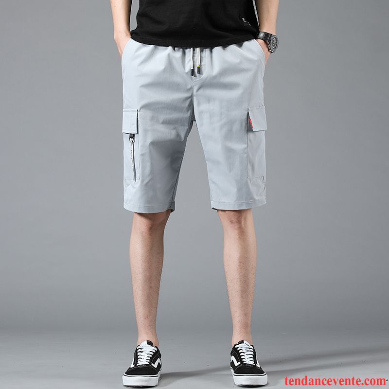 Shorts Homme Légère Tendance Baggy Été Outwear Décontractée Noir