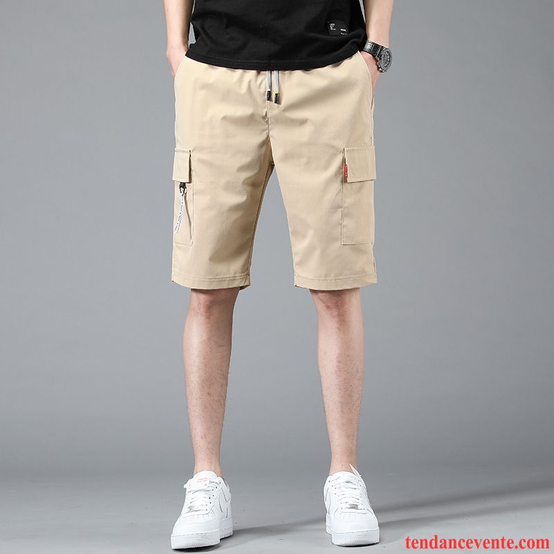 Shorts Homme Légère Tendance Baggy Été Outwear Décontractée Noir