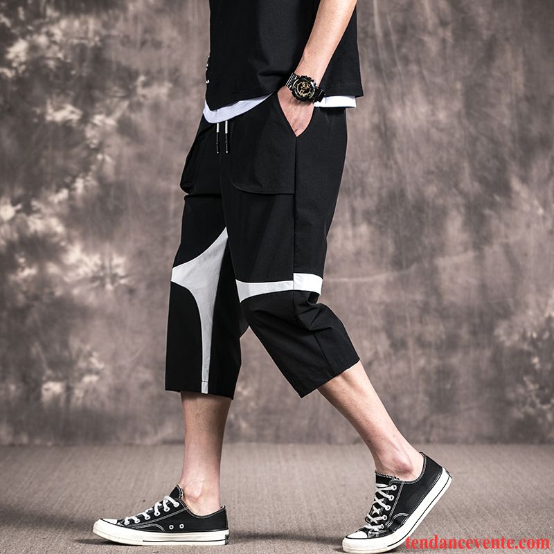 Shorts Homme Légère Tendance Pantalons Coupés Shorti Baggy Décontractée Vert