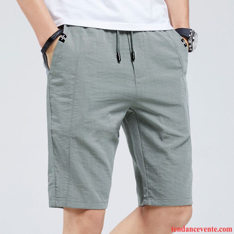 Shorts Homme Légère Élastique Outwear Été Sport Tendance Gris