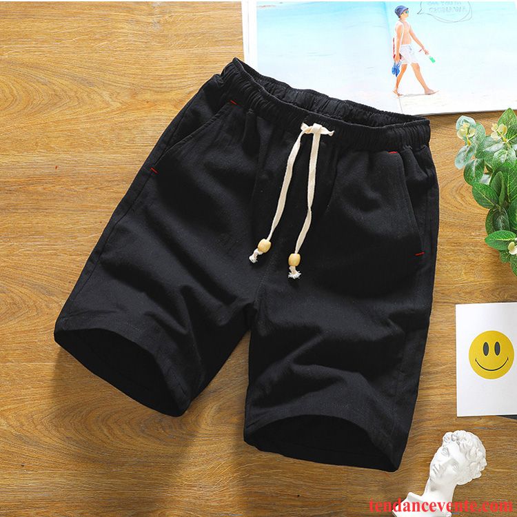 Shorts Homme Matelassé Shorti Plage Tendance Mince Été Blanc