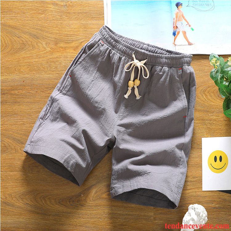 Shorts Homme Matelassé Shorti Plage Tendance Mince Été Blanc