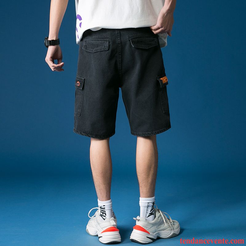 Shorts Homme Pantalon Décontractée Été Bureau Shorti Tendance Bleu