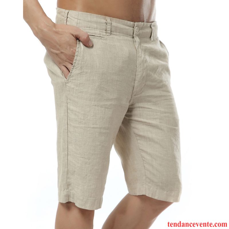 Shorts Homme Pantalon Légère Décontractée Frais Shorti Matelassé Blanc