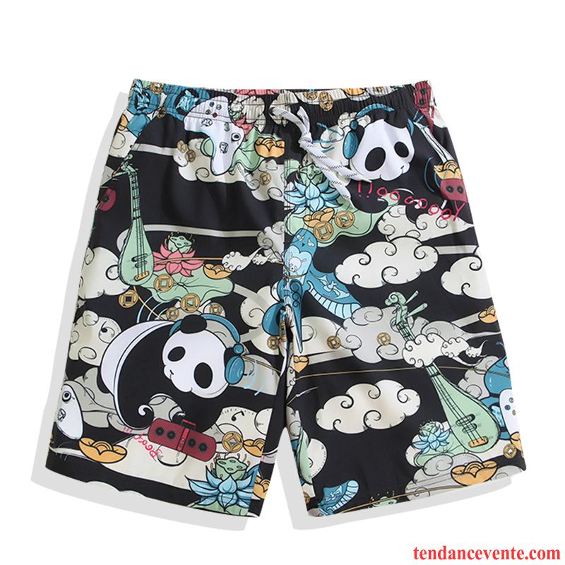 Shorts Homme Plage Baggy Vacances Fantaisie Tendance Taillissime Vert