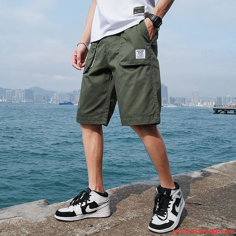 Shorts Homme Plage Pantalon Décontractée Tendance Baggy Shorti Vert