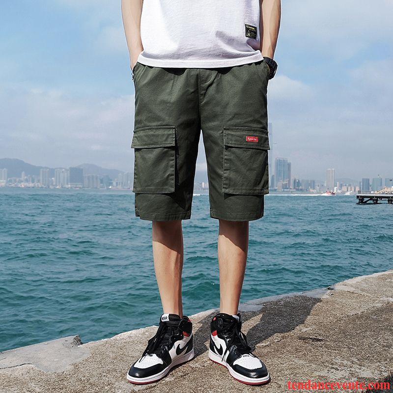 Shorts Homme Plage Pantalon Décontractée Tendance Baggy Shorti Vert