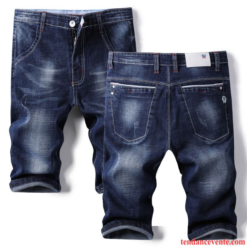 Shorts Homme Shorti Été Pantalon Légère Baggy Slim Bleu