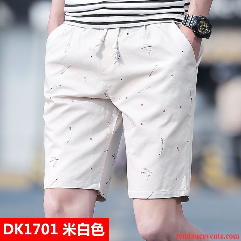 Shorts Homme Étudiant Été Tendance Baggy Pantalon Bureau Rouge