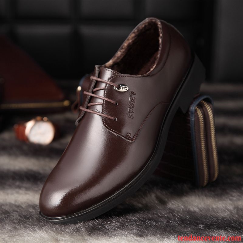 Soldes Bottines Cuir Homme Basse Offre Spéciale Pointe Pointue Cuir Véritable Entreprise Décontractée Printemps Laçage Respirant Homme Angleterre Pensée Vente