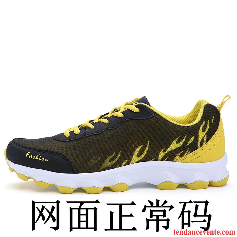 Soldes Chaussures De Running Sport Léger Fantaisie Étudiant Cushioning Femme Homme Printemps Chaussures De Course Brun