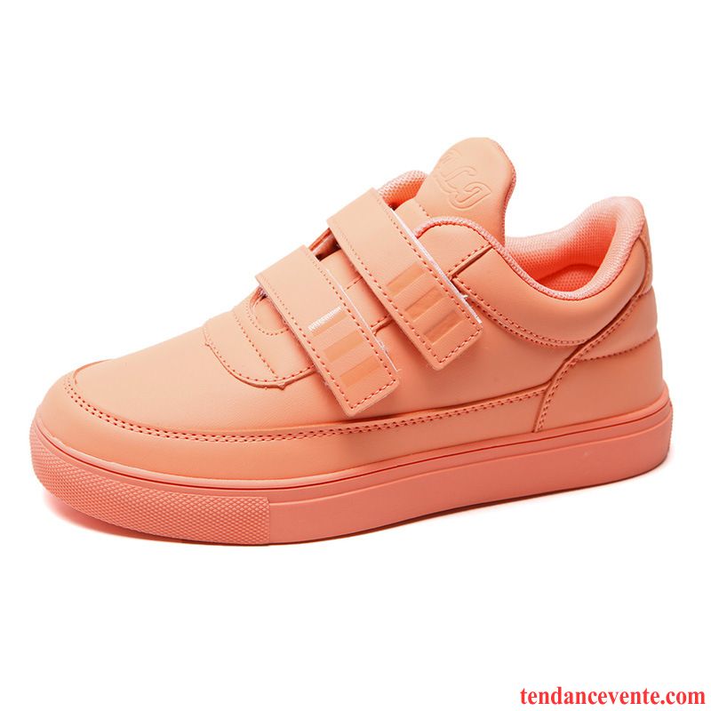 Soldes Chaussures Femme Décontractée Printemps Tous Les Assortis Tendance Femme Étudiant Sport Blanc Velcro Ambre