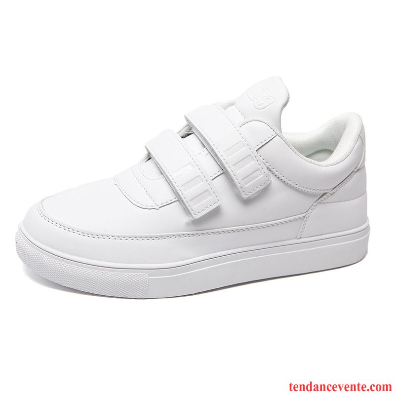 Soldes Chaussures Femme Décontractée Printemps Tous Les Assortis Tendance Femme Étudiant Sport Blanc Velcro Ambre