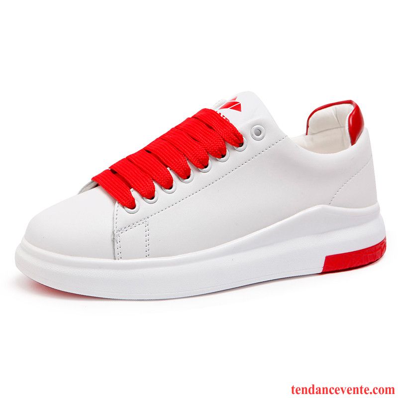 Soldes Chaussures Femme Décontractée Printemps Tous Les Assortis Tendance Femme Étudiant Sport Blanc Velcro Ambre