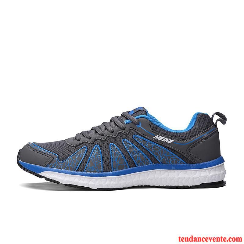 Soldes Chaussures Homme Respirant Aptitude L'automne Décontractée Chaussures De Voyage Sport Net Homme Chaussures De Course Entraînement Azur