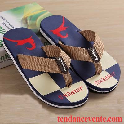 Soldes Sandales Homme Homme Antidérapant Plage Décontractée Camouflage Chaussons Violet