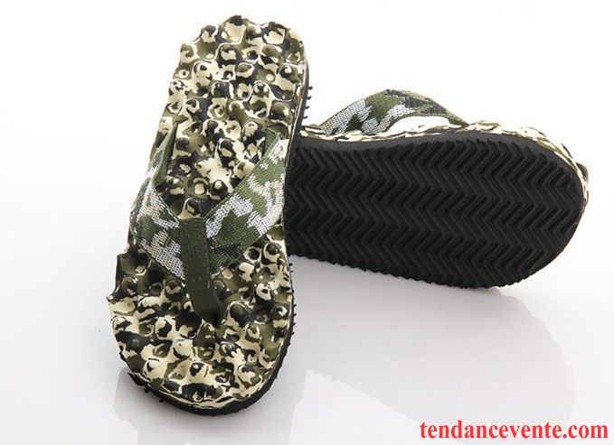 Soldes Sandales Homme Homme Antidérapant Plage Décontractée Camouflage Chaussons Violet