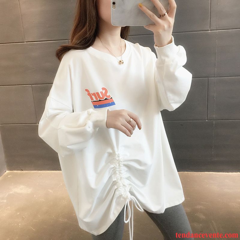 Sweat À Capuche Femme Baggy Printemps Hoodies Légère Tendance L'automne Blanc