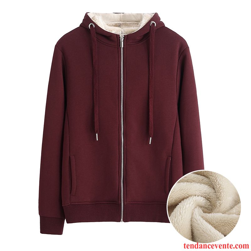 Sweat À Capuche Femme Baggy Renforcé Cardigan Pardessus Hoodies Une Veste Noir