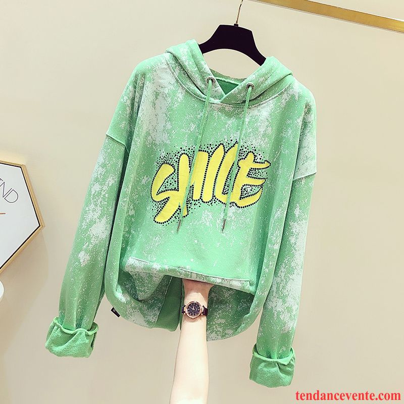 Sweat À Capuche Femme Hoodies Une Veste Ultra Pardessus Étudiant Tendance Vert