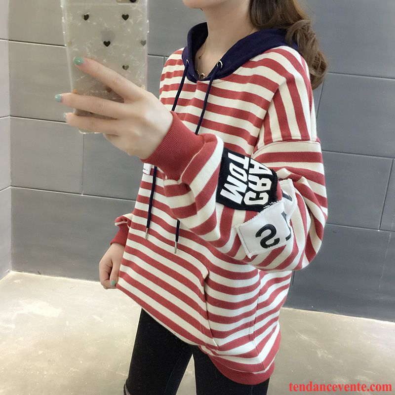 Sweat À Capuche Femme Légère Baggy Une Veste Pardessus L'automne Hoodies Rouge