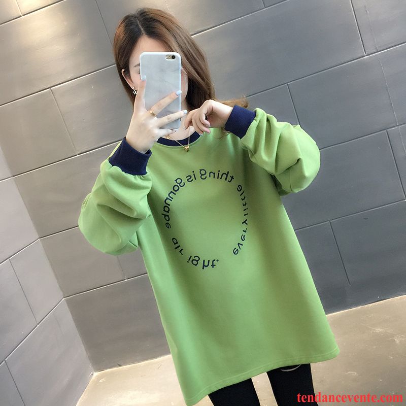 Sweat À Capuche Femme Légère L'automne Tendance Printemps Hoodies Longue Vert